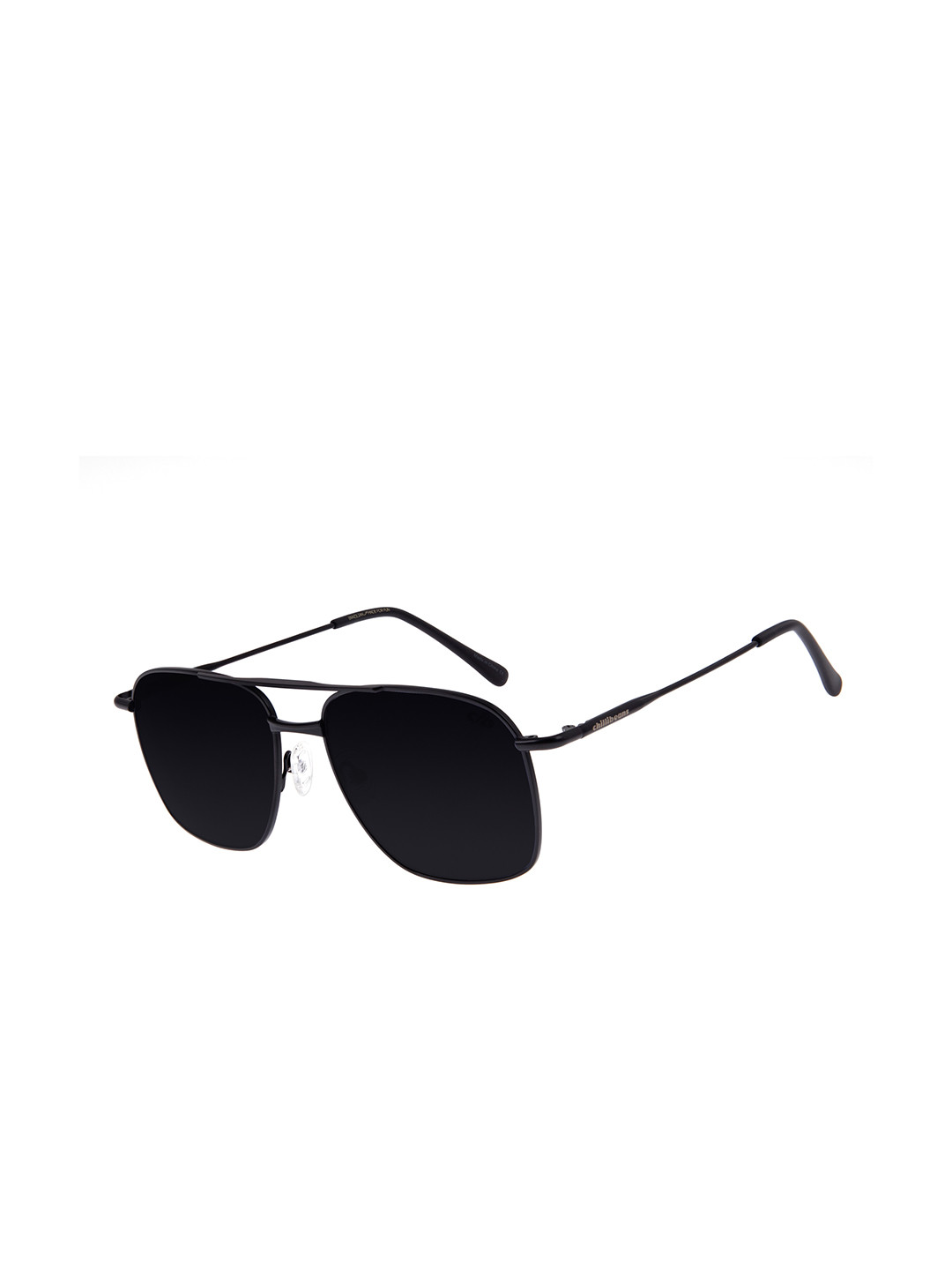

Chilli Beans Men Black Lens & Black Rectangle Sunglasses with UV Protected Lens