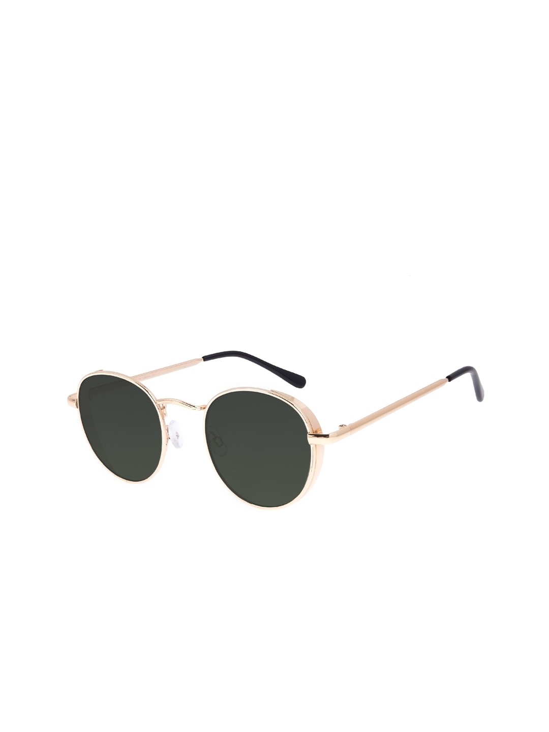 

Chilli Beans Women Green Lens & Gold-Toned Round Sunglasses with UV Protected Lens