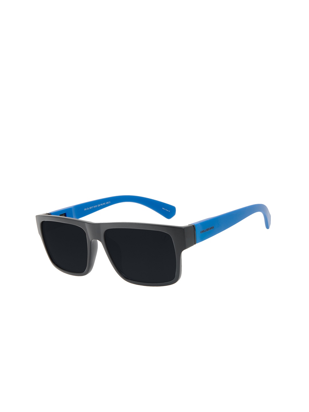 

Chilli Beans Men Black Lens & Black Square Sunglasses with UV Protected Lens