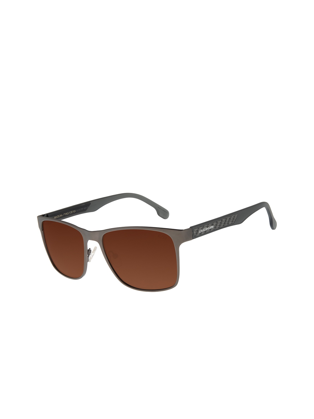 

Chilli Beans Men Brown Lens Rectangle Sunglasses with UV Protected Lens OCMT30720222
