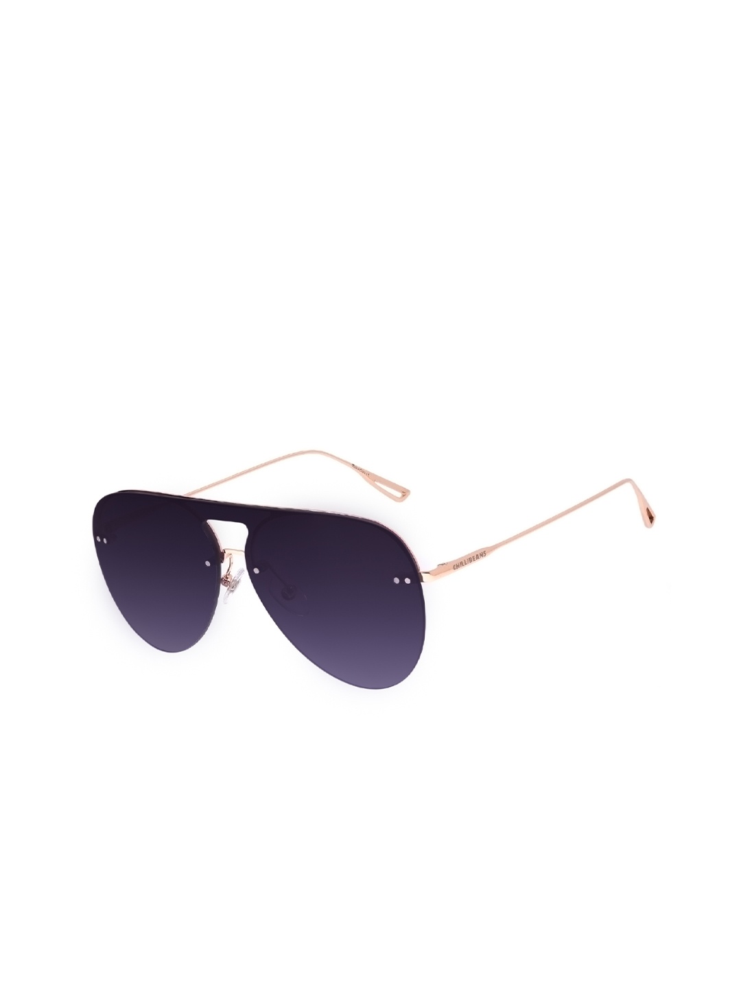 

Chilli Beans Unisex Blue Lens & Gold-Toned Aviator Sunglasses with UV Protected Lens, Navy blue