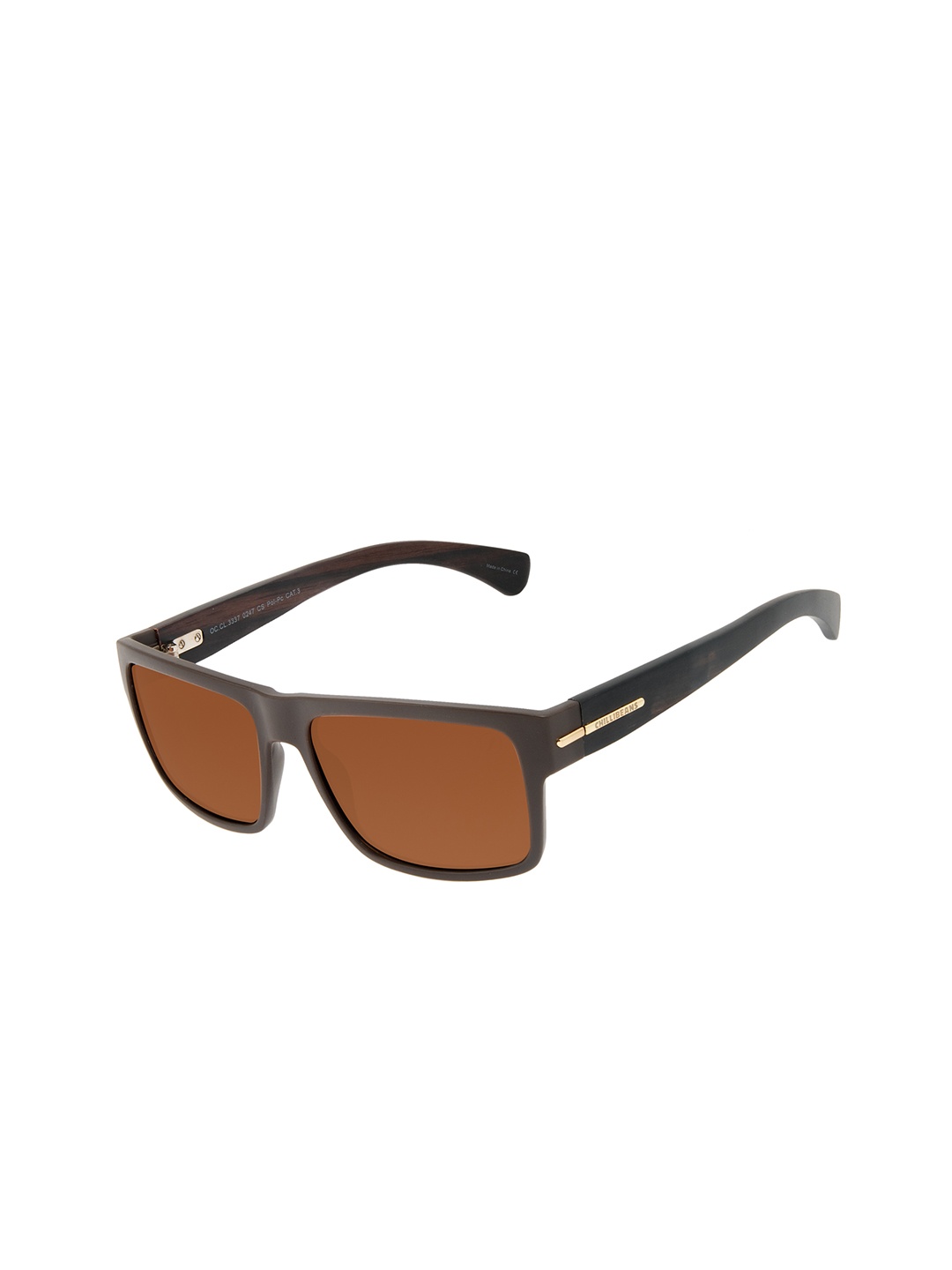 

Chilli Beans Men Brown Lens & Brown Square Sunglasses with UV Protected Lens