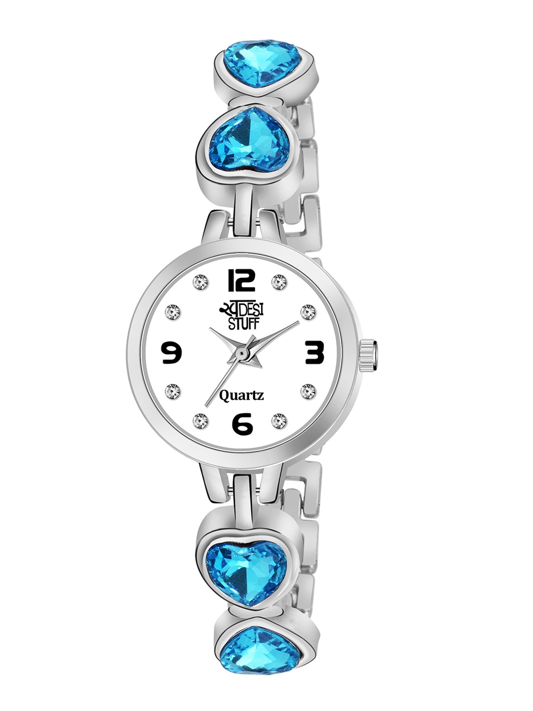 

SWADESI STUFF Women White Mother of Pearl Dial & Silver Toned Bracelet Style Straps Analogue Watch SDS 104