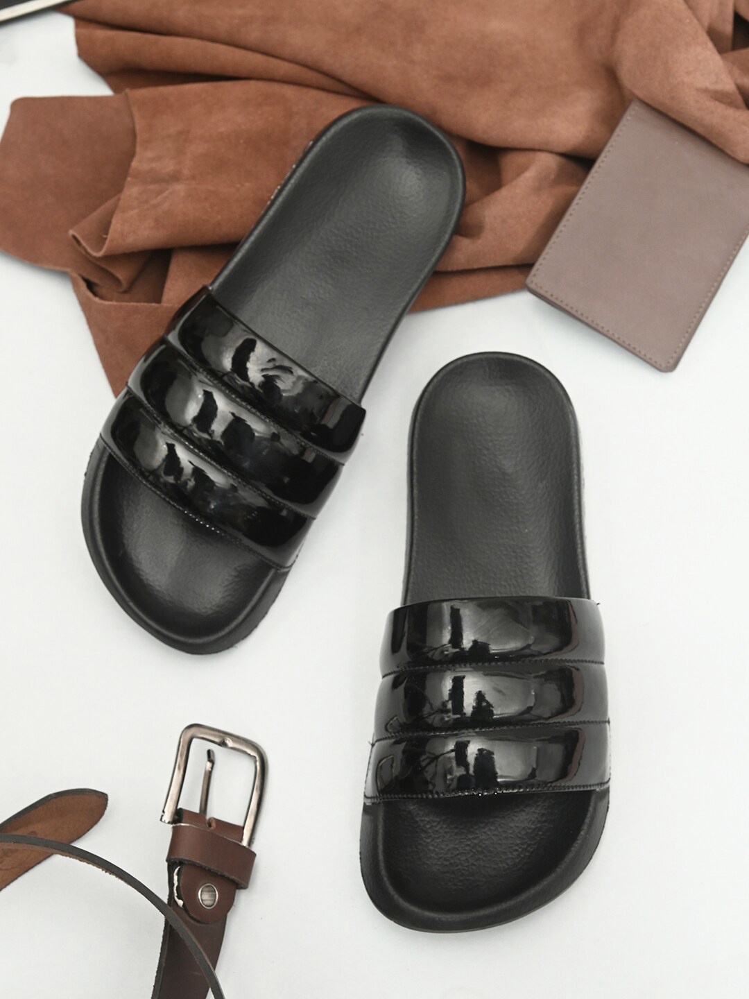 

EXTRIMOS Men Black Sliders