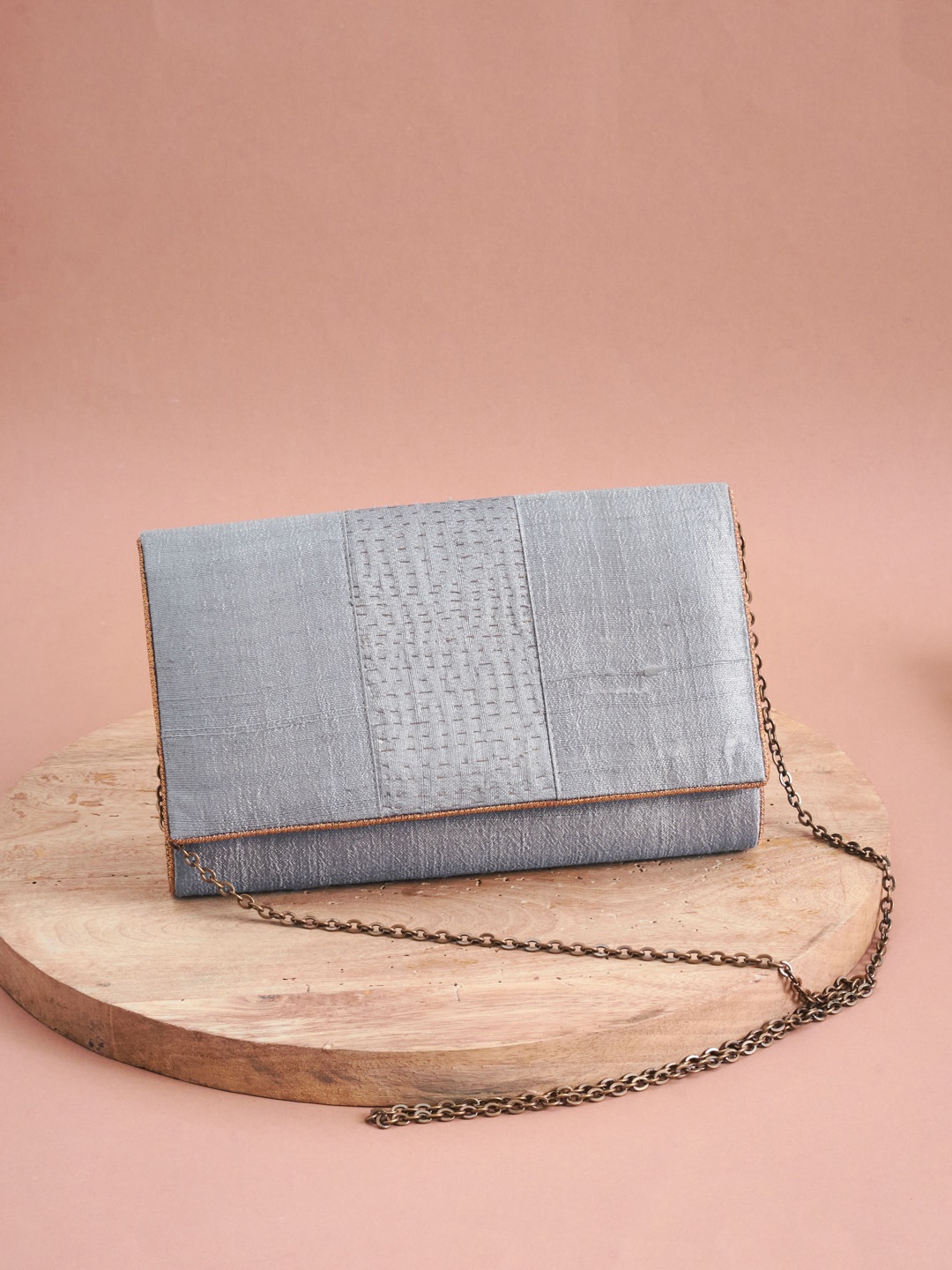 

Fabindia FabBasic Women Grey Clutches