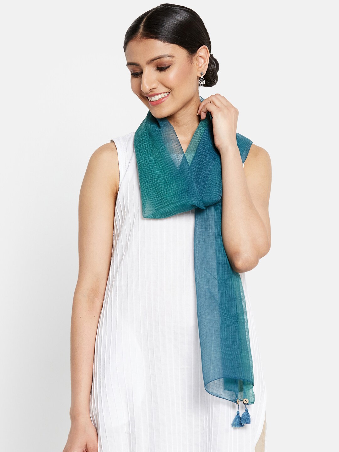 

Fabindia Women Blue Stole