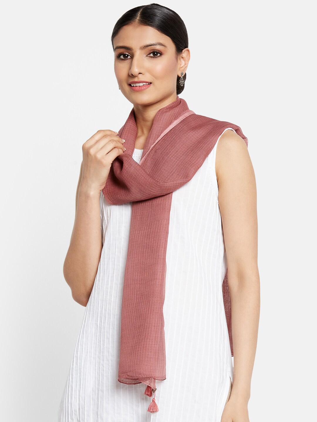 

Fabindia Women Pink Stole