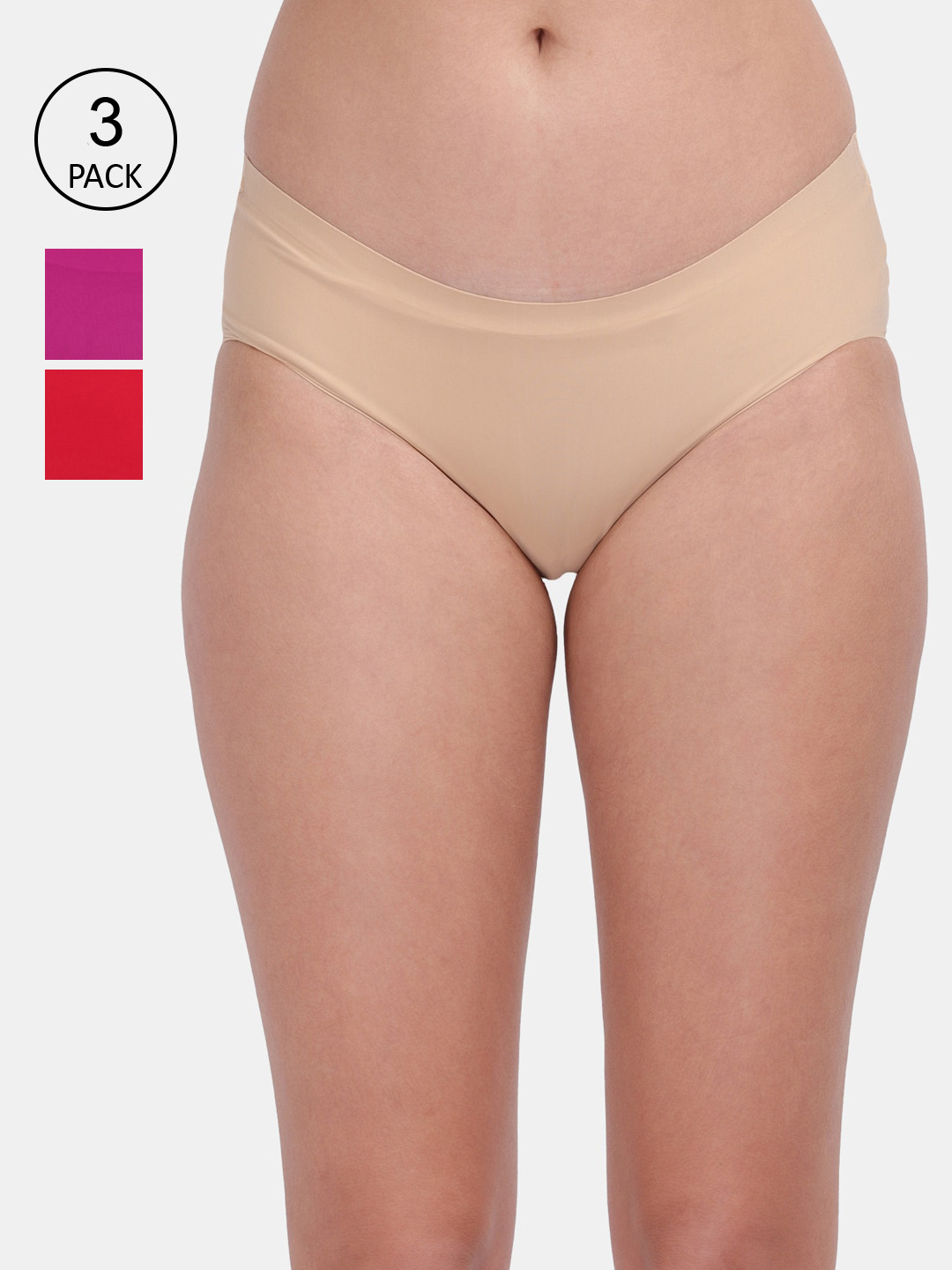 

Amour Secret Women Pack of 3 Assorted Mid-Rise Hipster Briefs P666