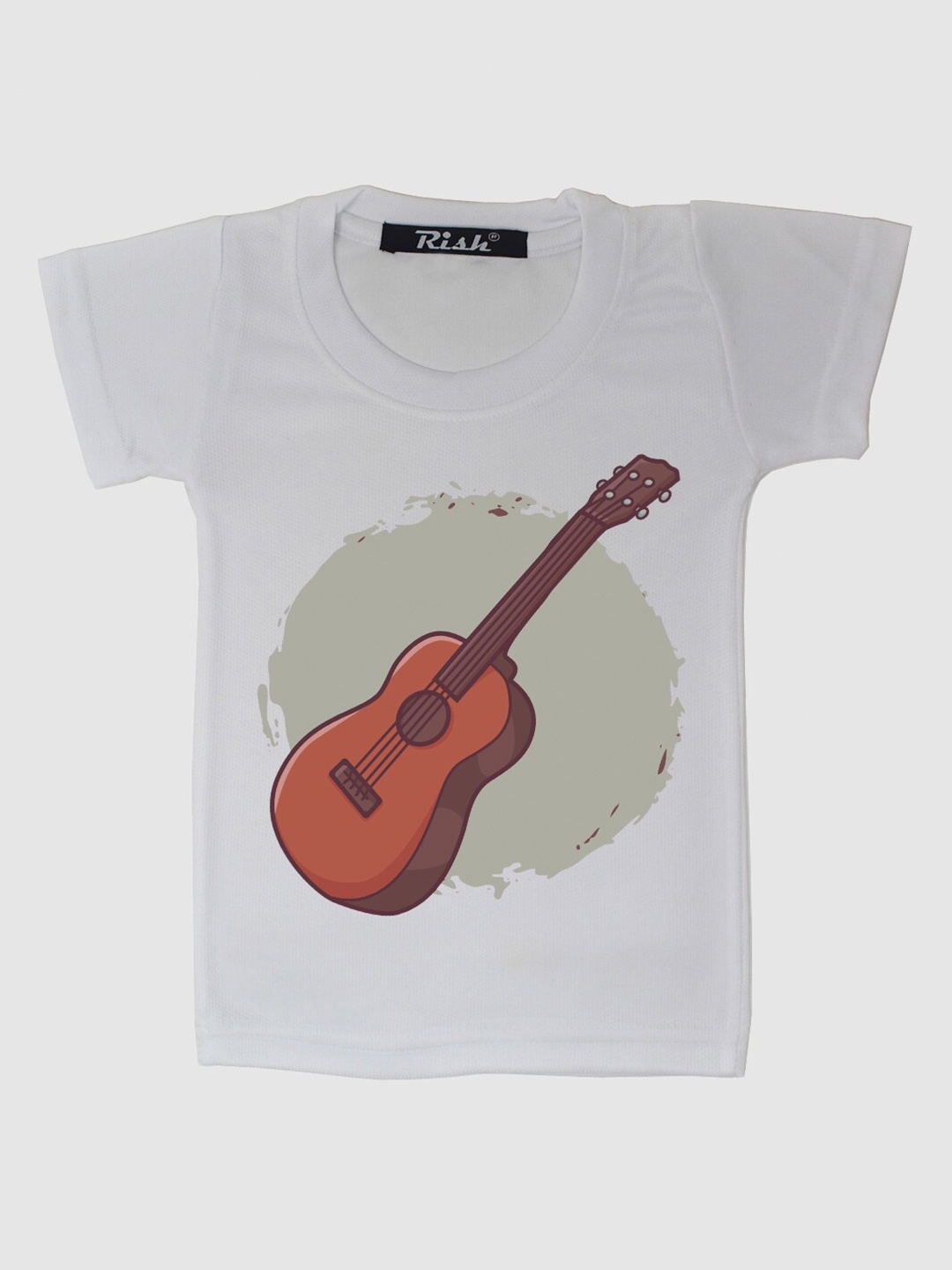 

RISH Boys White Violin Printed T-shirt