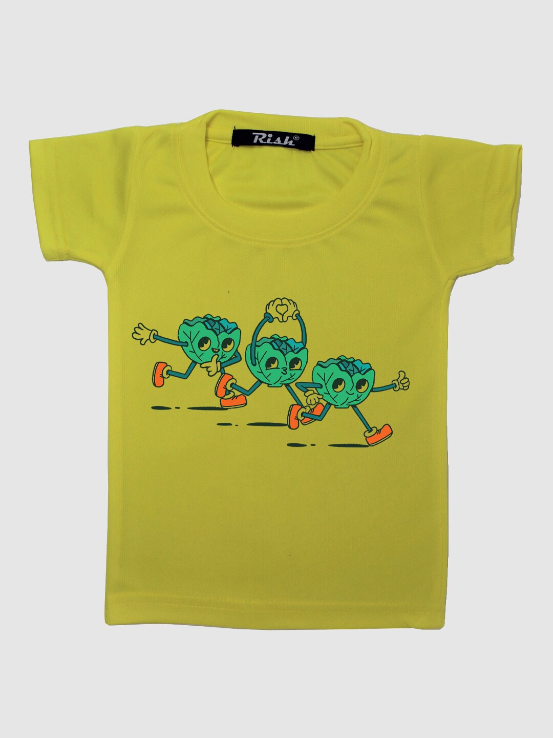 

RISH Kids Yellow Lettuce Printed T-shirt