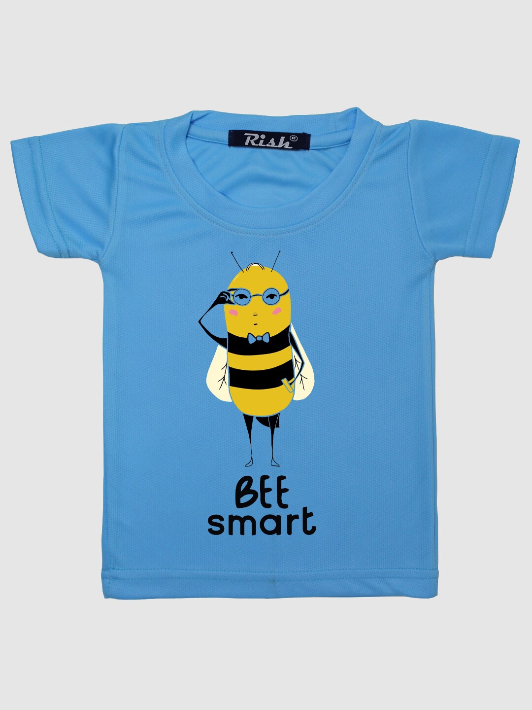 

RISH Kids Blue & Yellow Be Smart Printed T-shirt