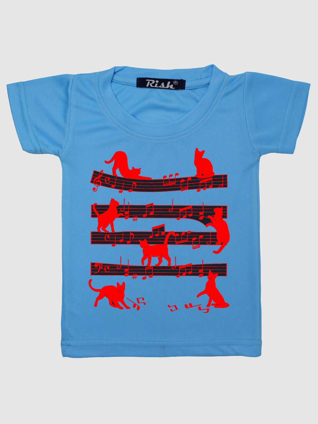 

RISH Kids Blue Music & Friend Printed T-shirt