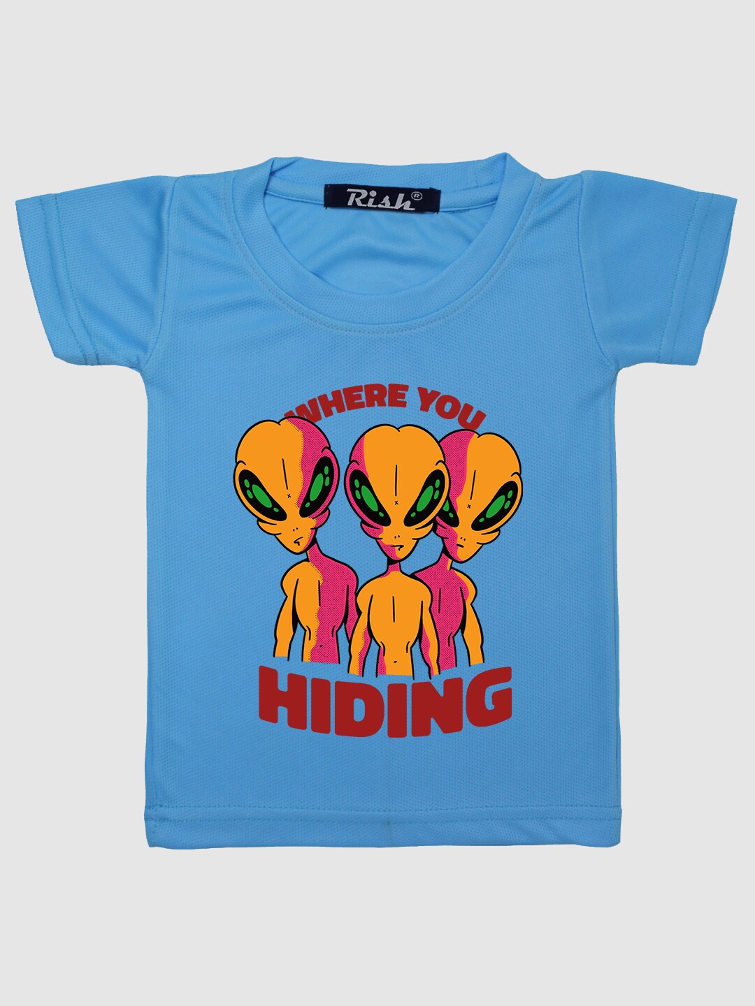 

RISH Kids Blue Creepy Alien Printed T-shirt