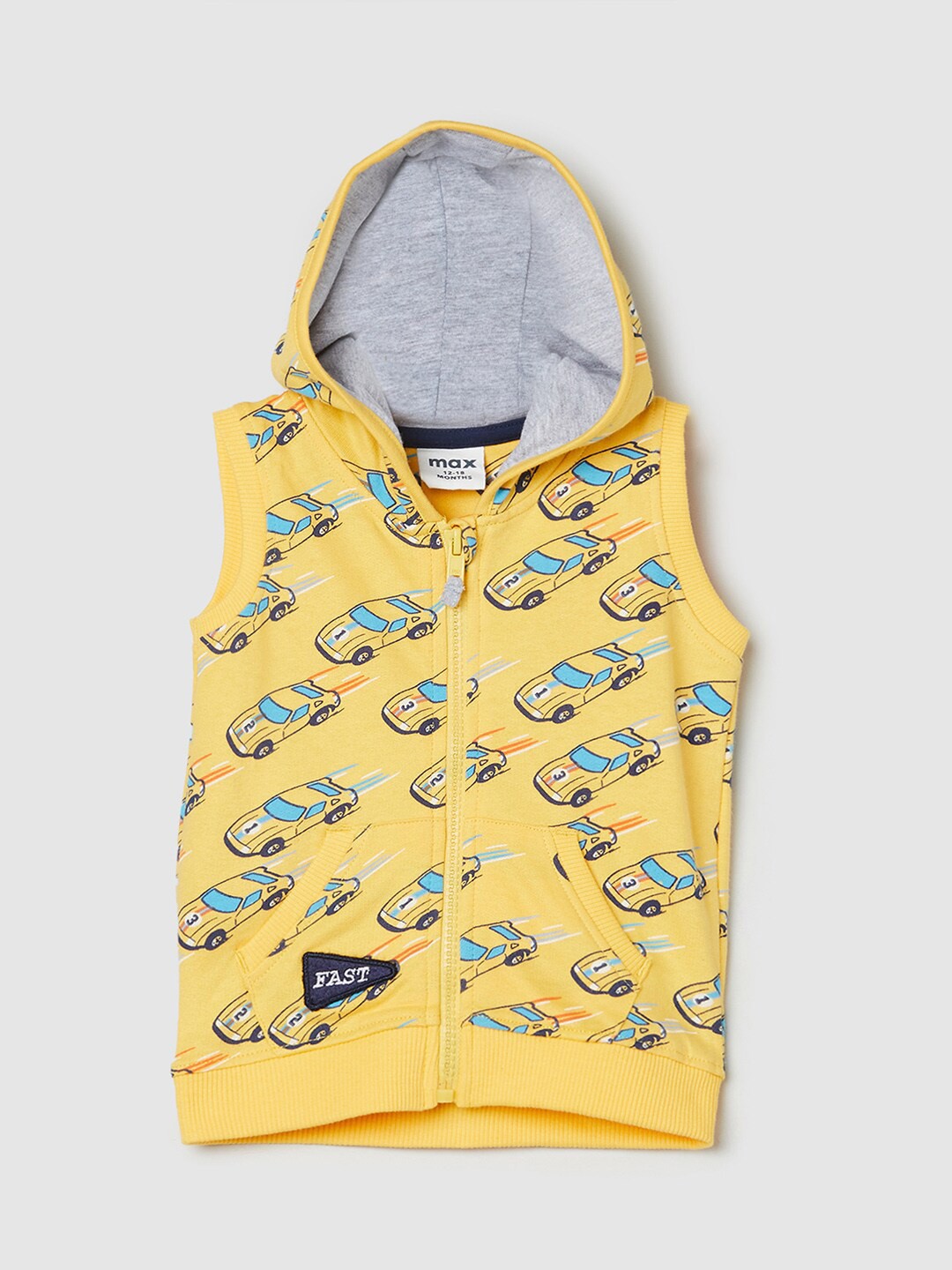 

max Boys Yellow & Blue Printed T-shirt