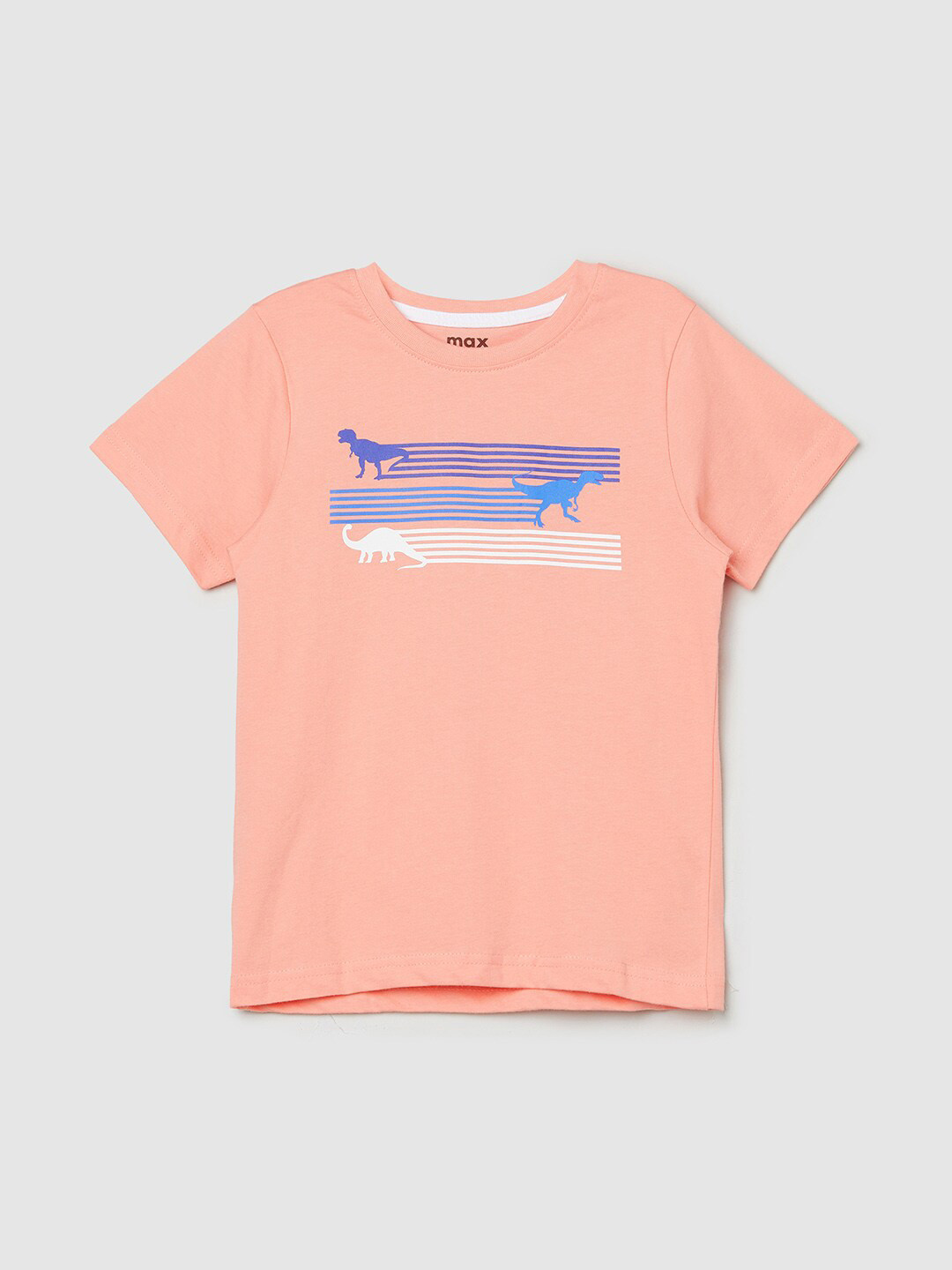 

max Boys Coral Printed Applique T-shirt