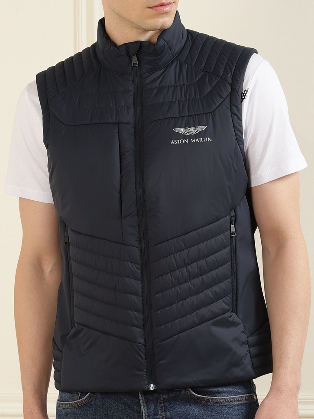 

HACKETT LONDON Men Navy Blue Insulator Padded Jacket