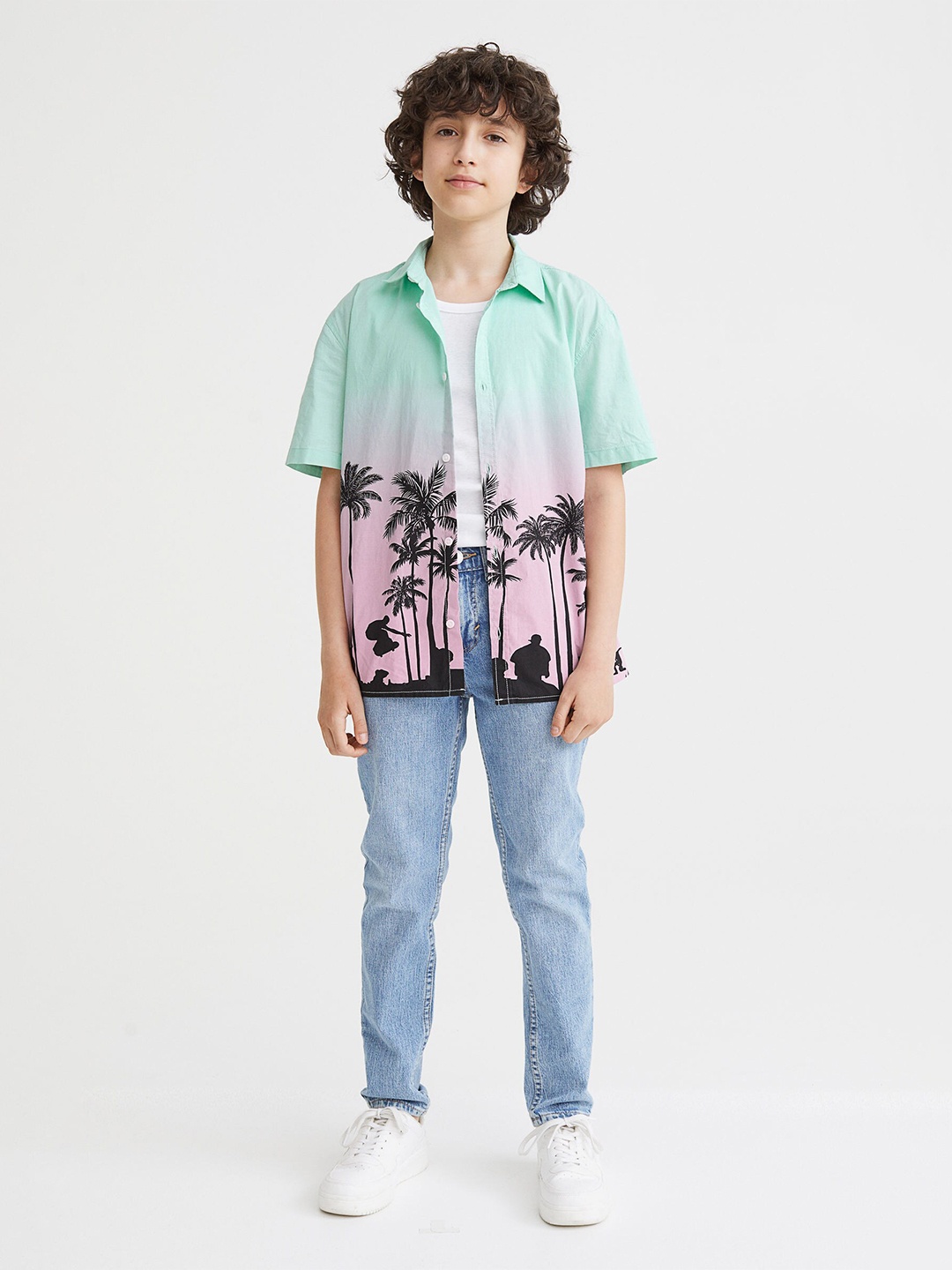 

H&M Boys Multicoloured Patterned Cotton Shirt, Multi