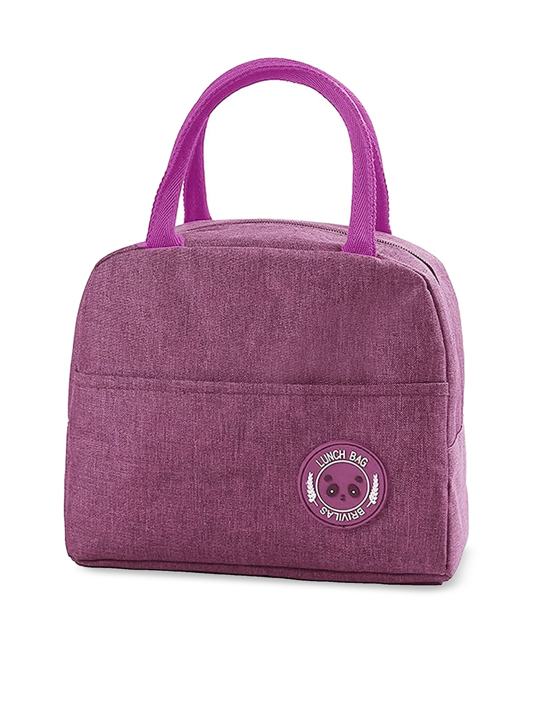 

HOUSE OF QUIRK Pink Solid Insulated Lunch Bag-Small