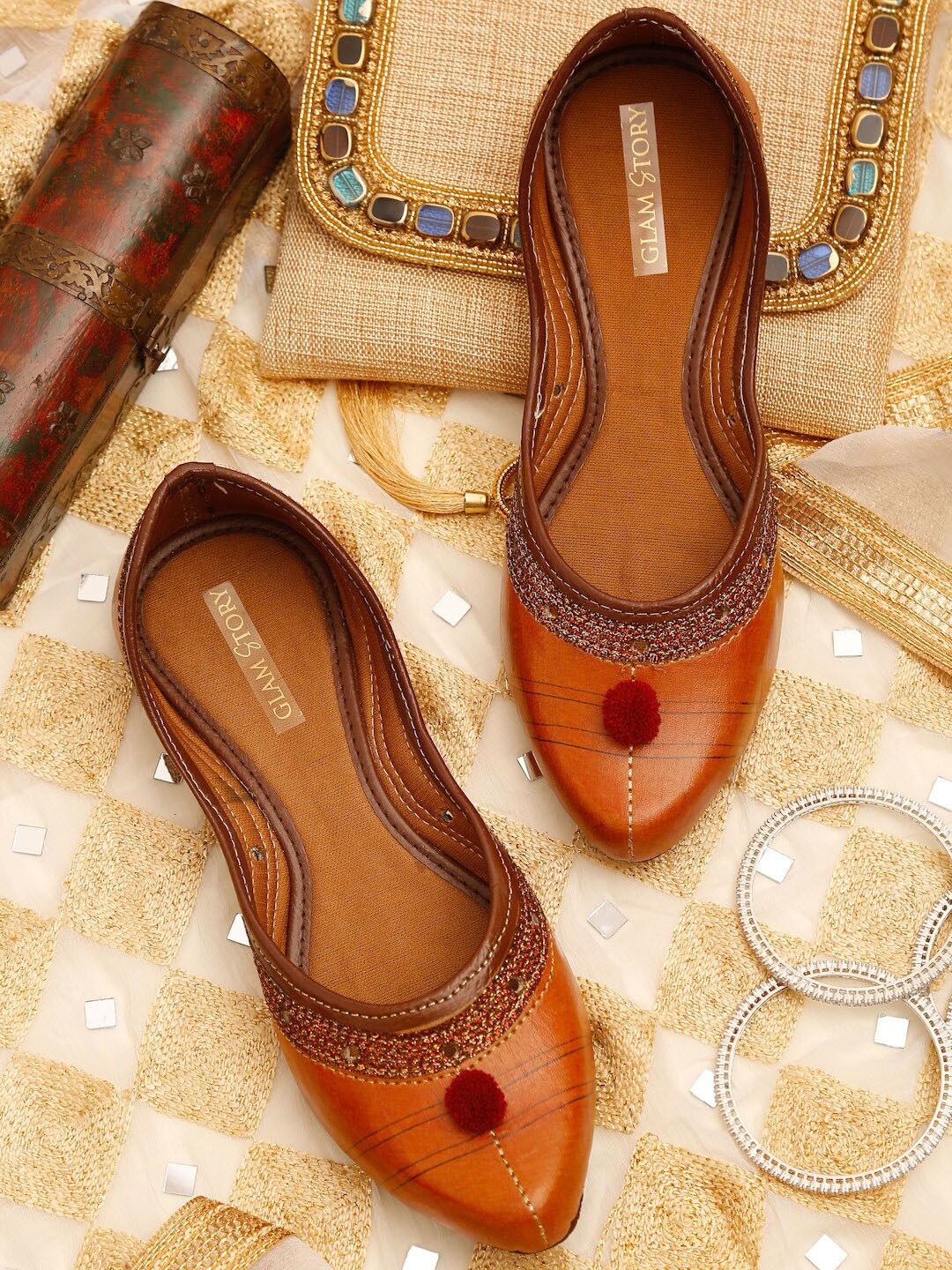 

GLAM STORY Women Brown Ballerinas Flats