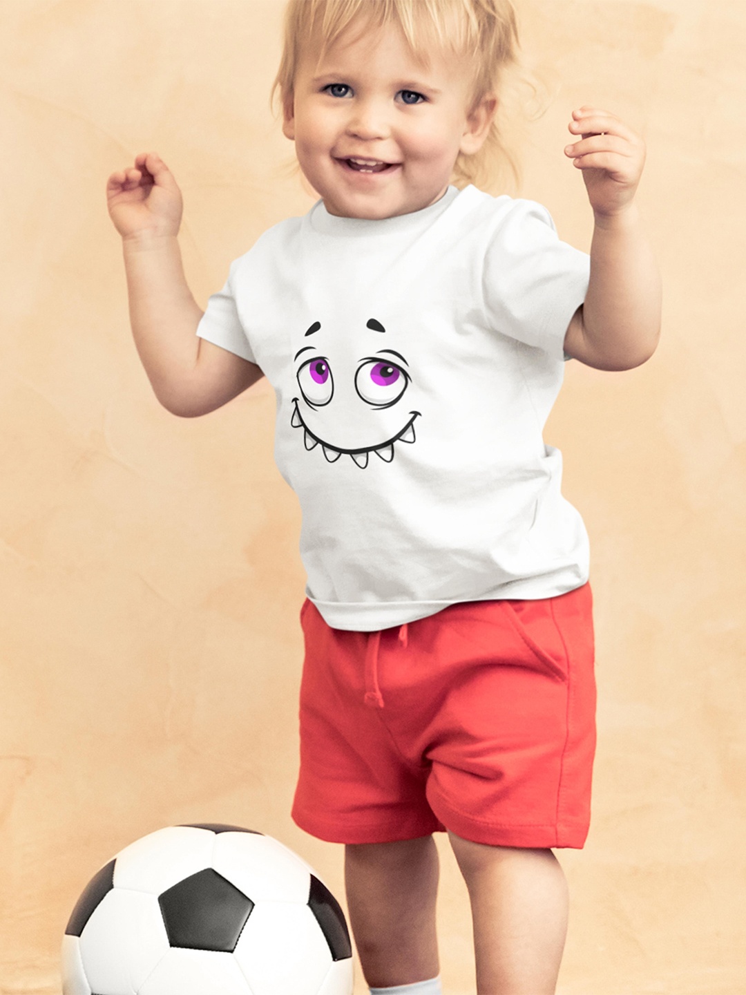 

MA Baby Kids White Printed Pure Cotton Bio Finish T-shirt