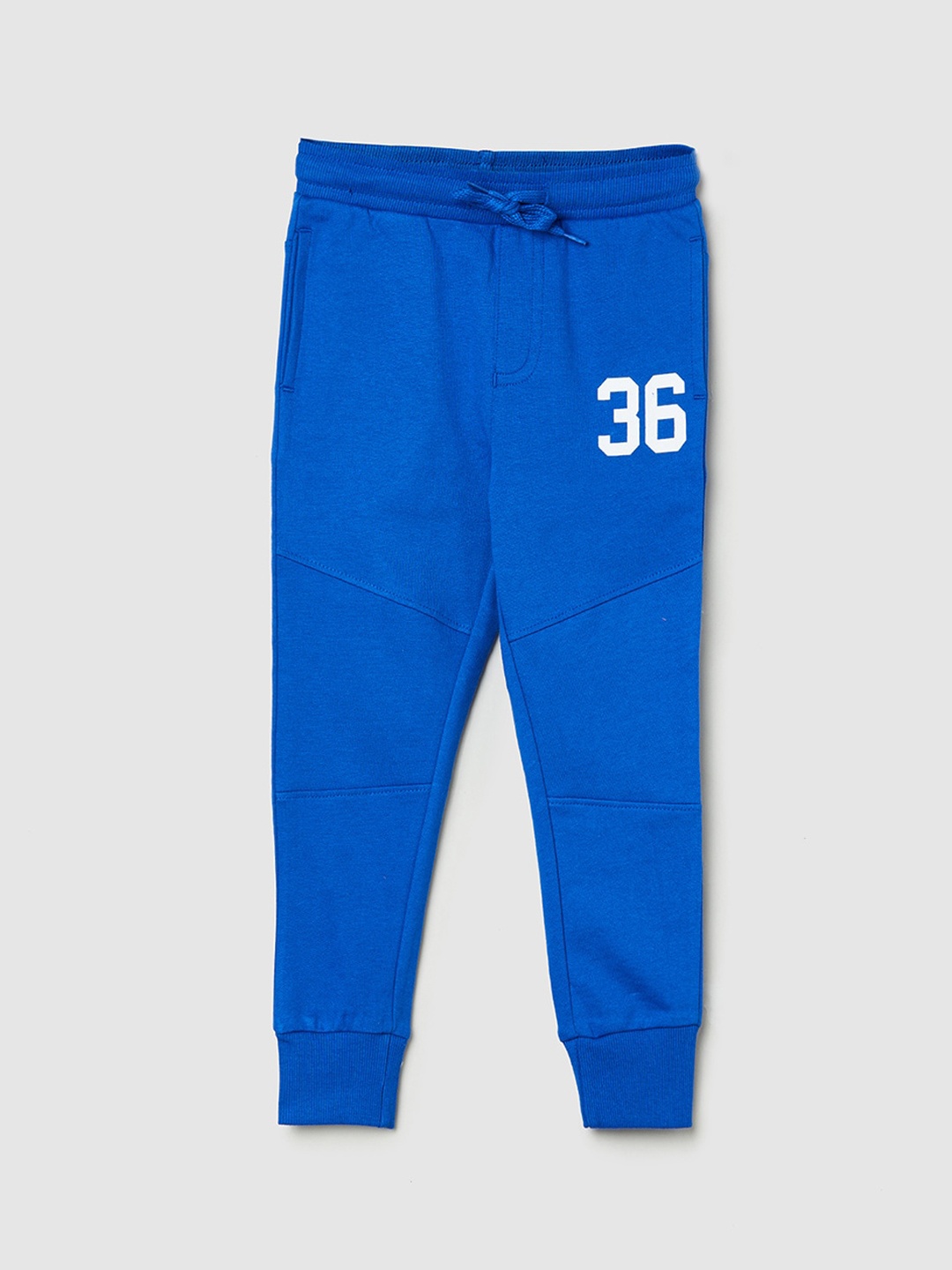 

Max Boys Blue Solid Pure Cotton Joggers