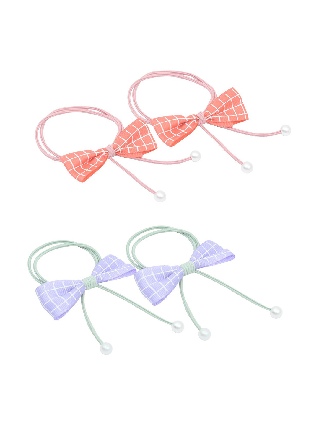 

FUNKRAFTS Girls Blue & Red Set of 4 Hairband