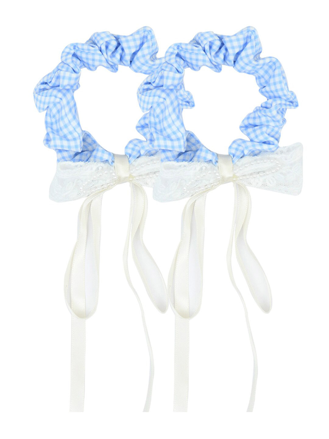 

FUNKRAFTS Girls Blue & White Set of 2 Hair Accessory Set