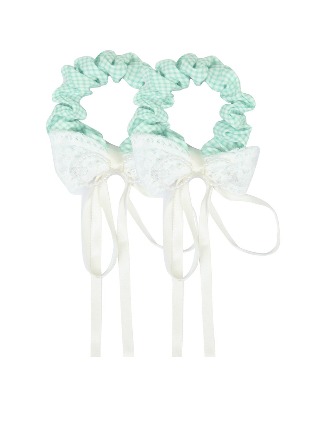 

FUNKRAFTS Girls Green & White Set of 2 Hairband