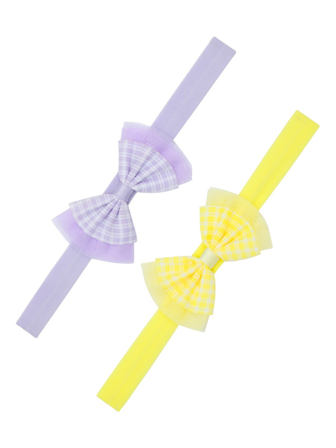 

FUNKRAFTS Girls Set of 2 Yellow & Purple Hairbands