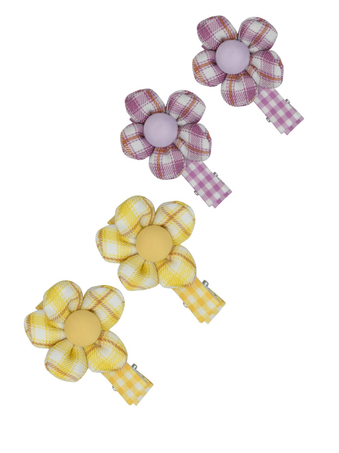 

FUNKRAFTS Girls Yellow & Purple Set of 4 Alligator Hair Clip