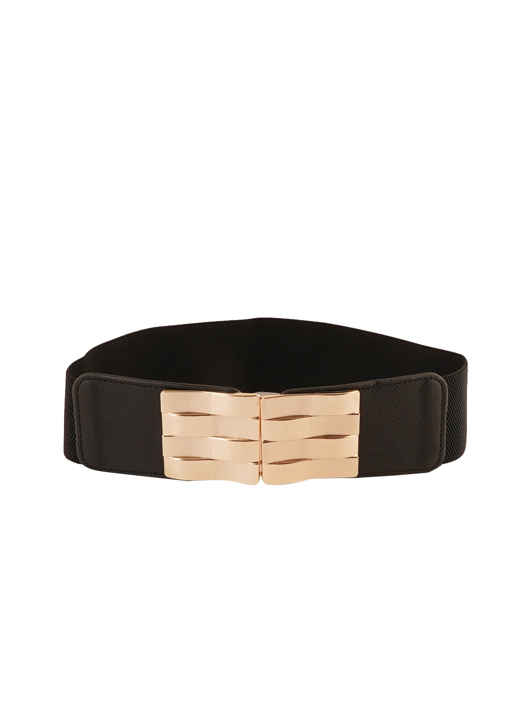 

Style Shoes Women Black PU Leather wide Elastic Waist Belt