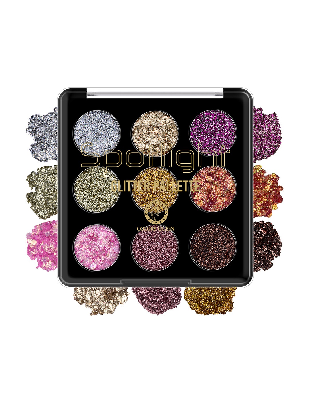 

Colors Queen Spotlight Glitter Eyeshadow Palette 14g, Multi