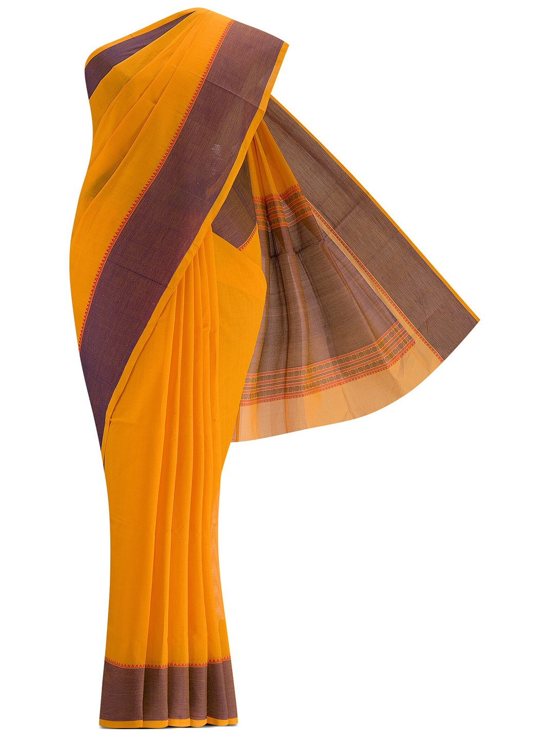 

Nalli Next Yellow & Brown Pure Cotton Saree