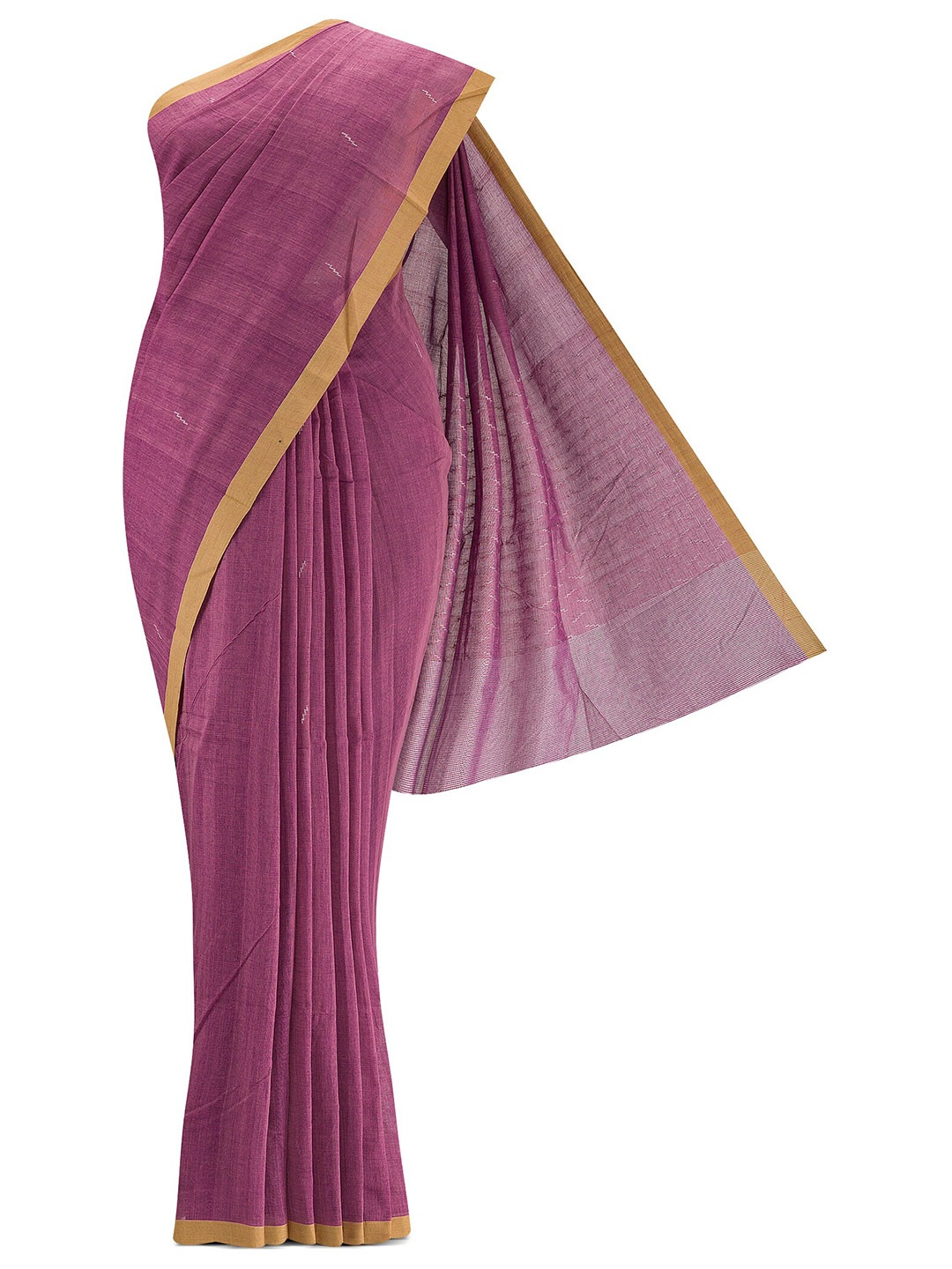 

Nalli Next Mauve & Brown Woven Design Pure Cotton Saree