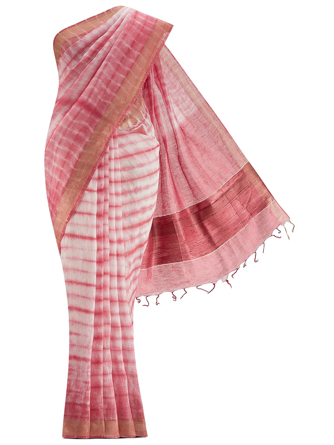 

Nalli Next Red & White Tie and Dye Pure Cotton Saree