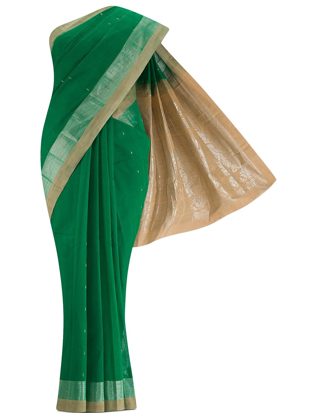 

Nalli Next Green Woven Design Pure Cotton Saree