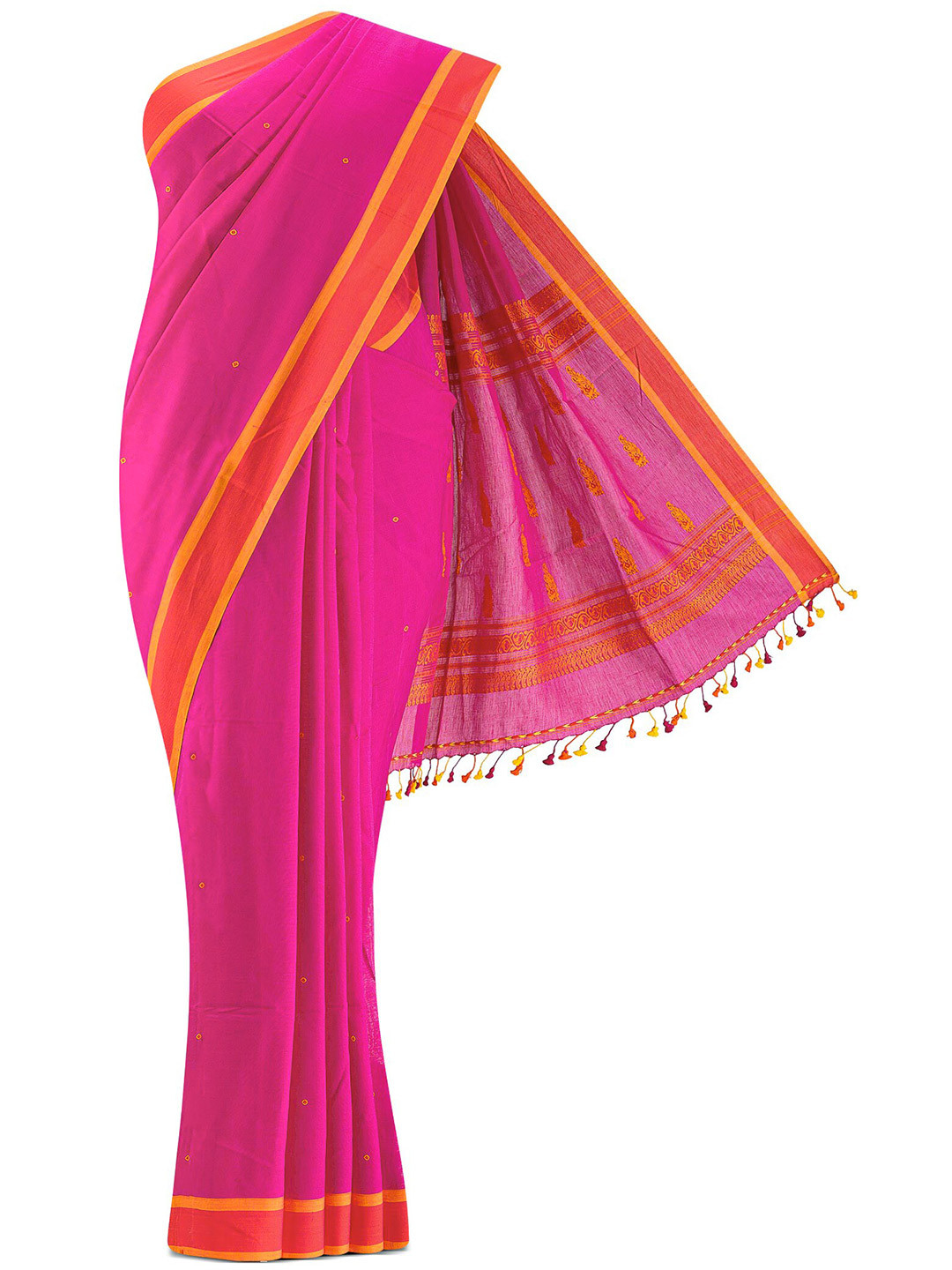 

Nalli Next Pink Woven Design Pure Cotton Saree