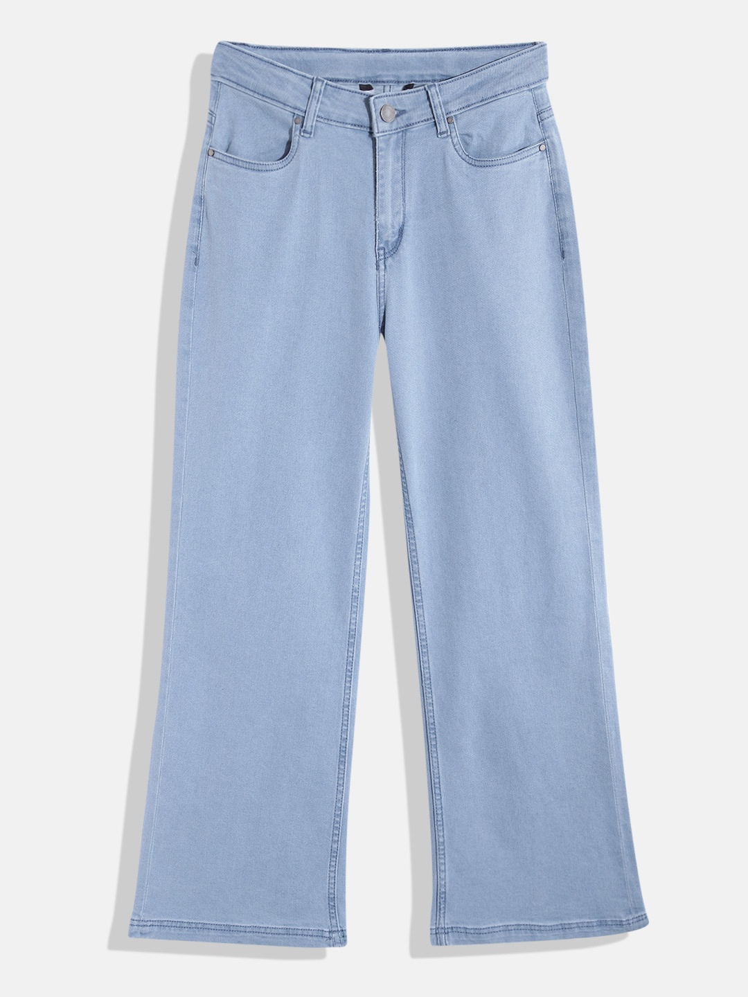 

DressBerry Teen Girls Wide Leg Stretchable Jeans, Blue