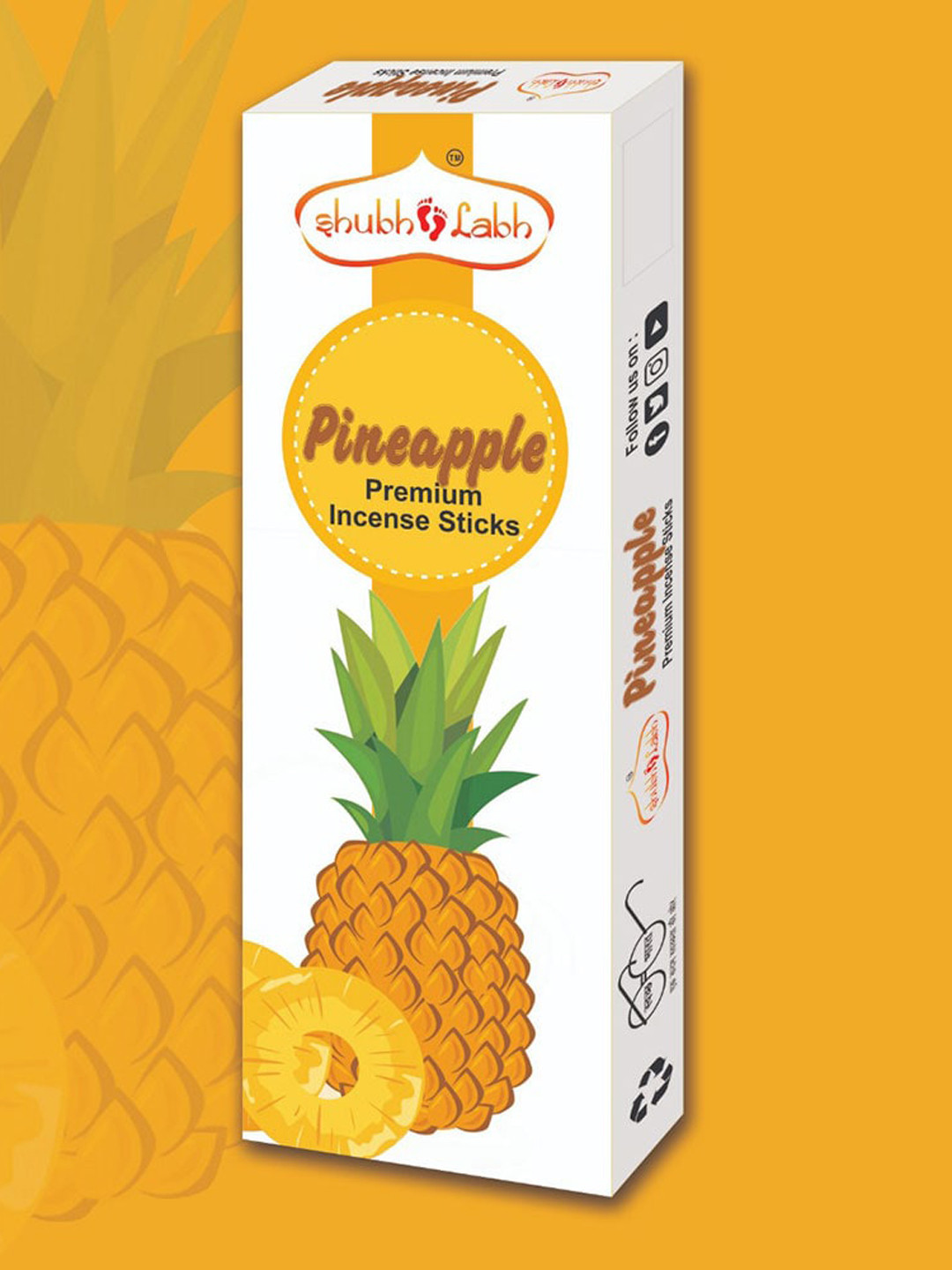 

Shubh Labh Set of 12 Black Pineapple Fragrances Incense Stick