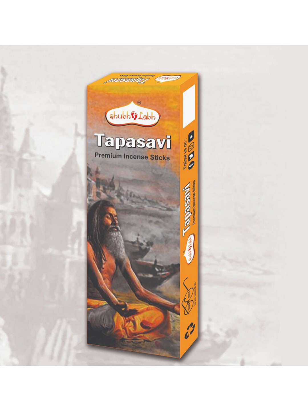 

Shubh Labh Set Of 12 Black Solid Incense Stick
