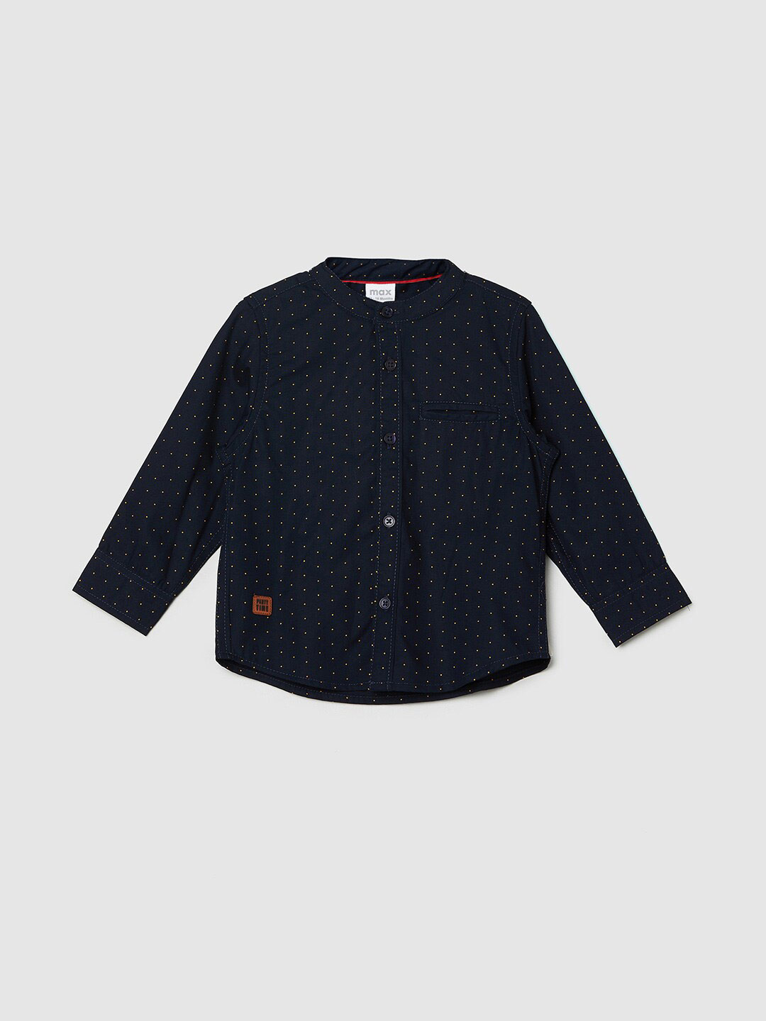 

max Boys Blue Printed Casual Shirt
