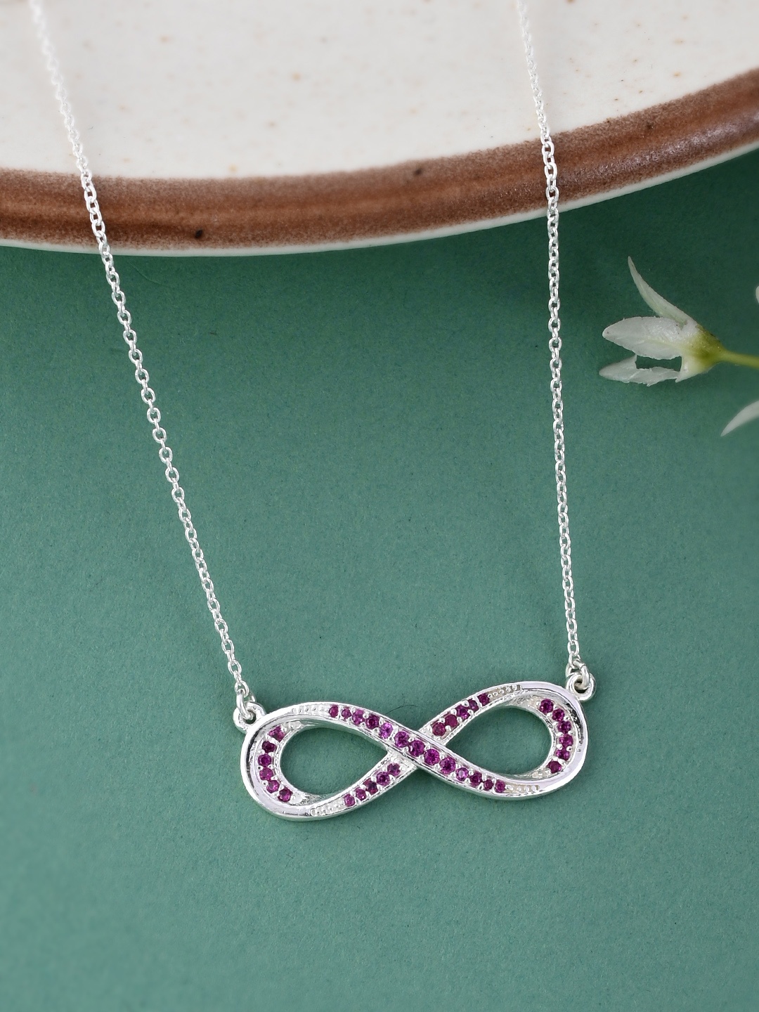 

Studio Voylla Pink 925 Sterling Silver Necklace