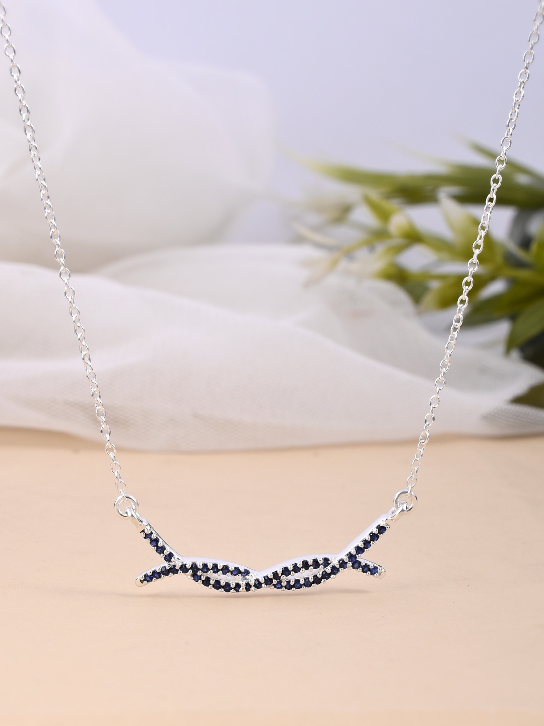 

Studio Voylla Blue Women 925 Sterling Silver Necklace
