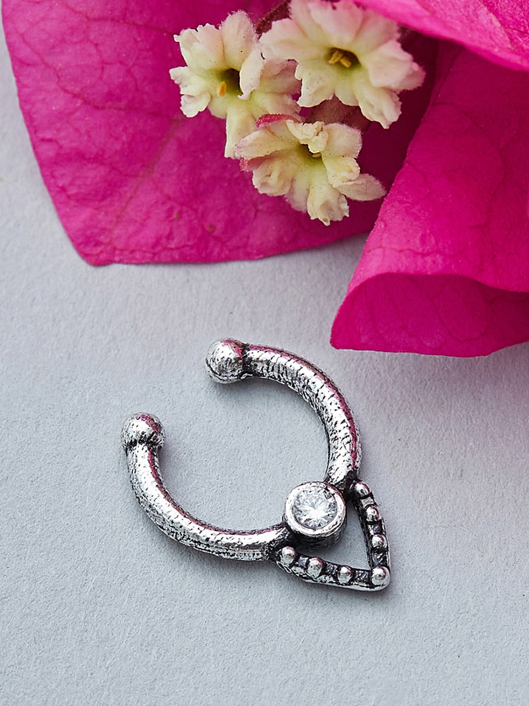 

Voylla Silver-Toned Collectibles Nose Clip