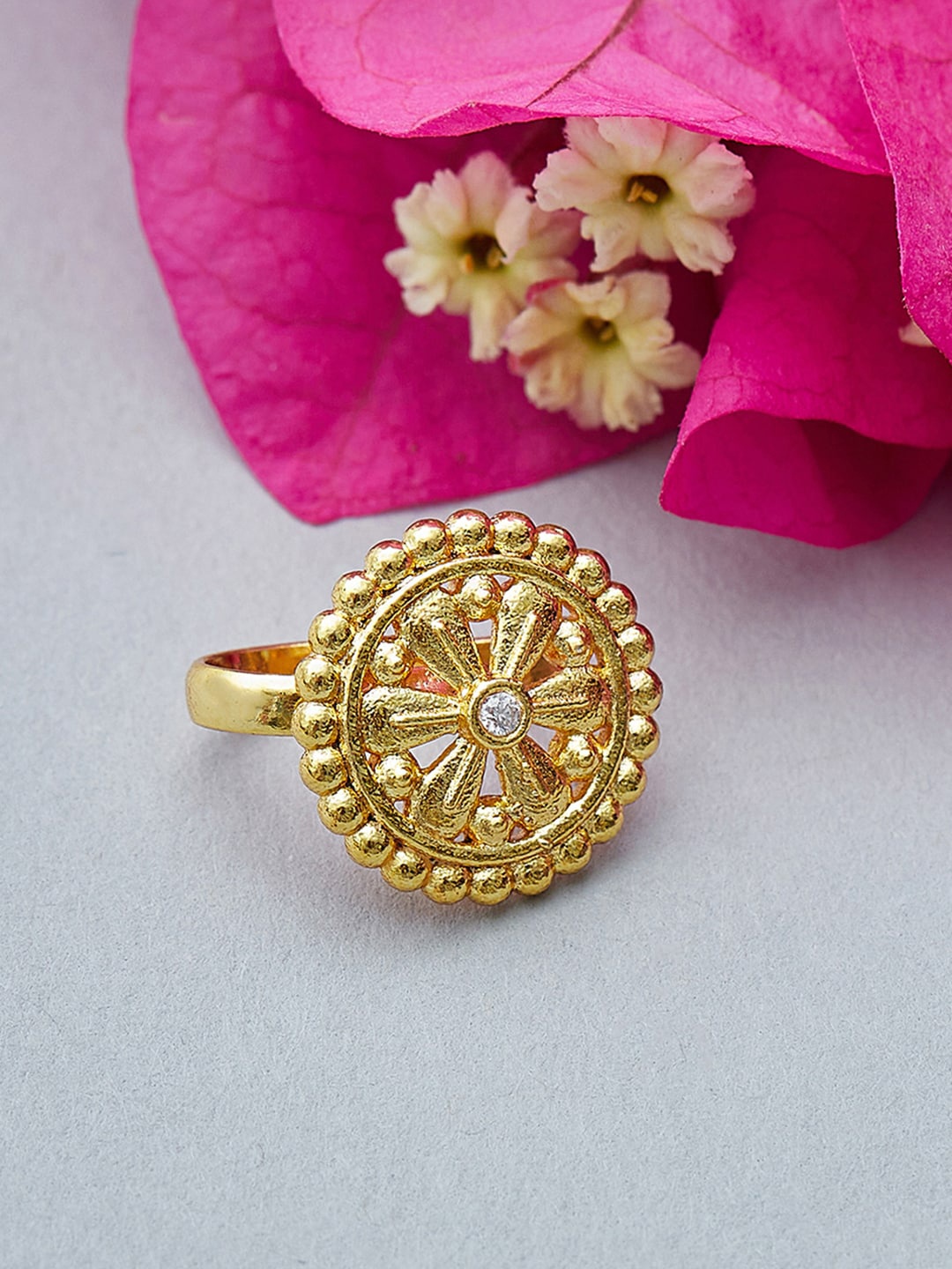 

Voylla Gold-Toned Round Nose Pin