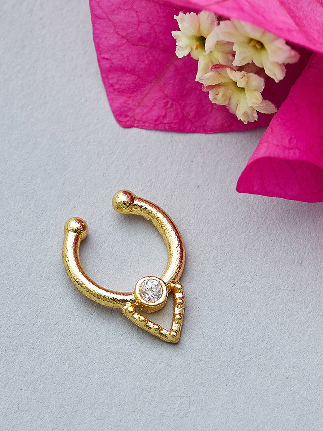 

Voylla Gold-Plated Stone-Studded Nose Clip