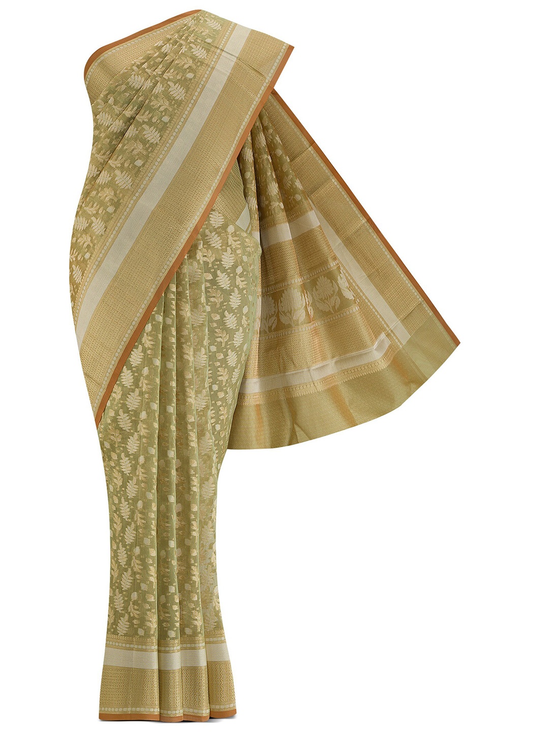 

Nalli Next Green Woven Design Pure Cotton Kota Saree