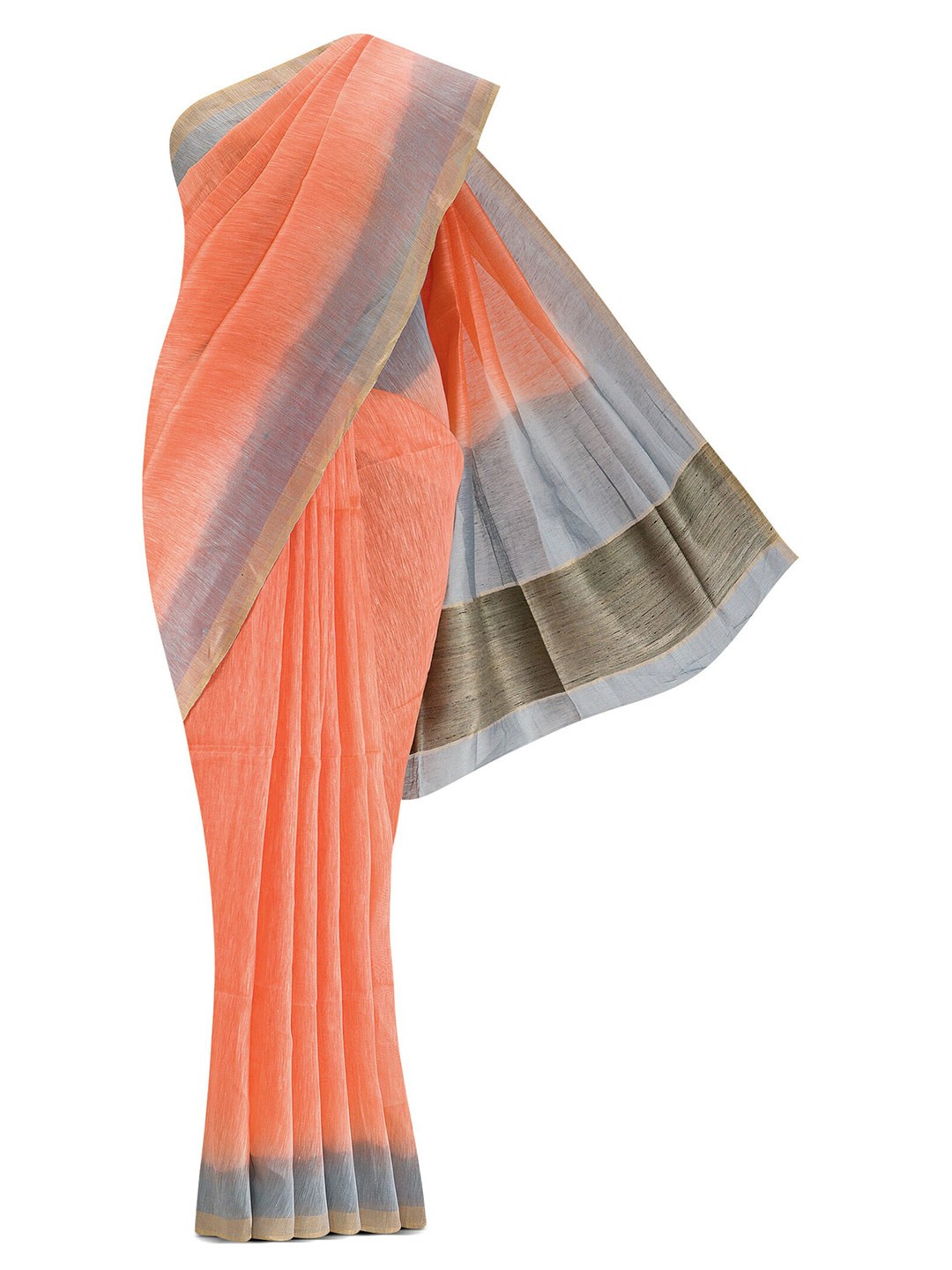 

Nalli Next Peach-Coloured Pure Cotton Saree