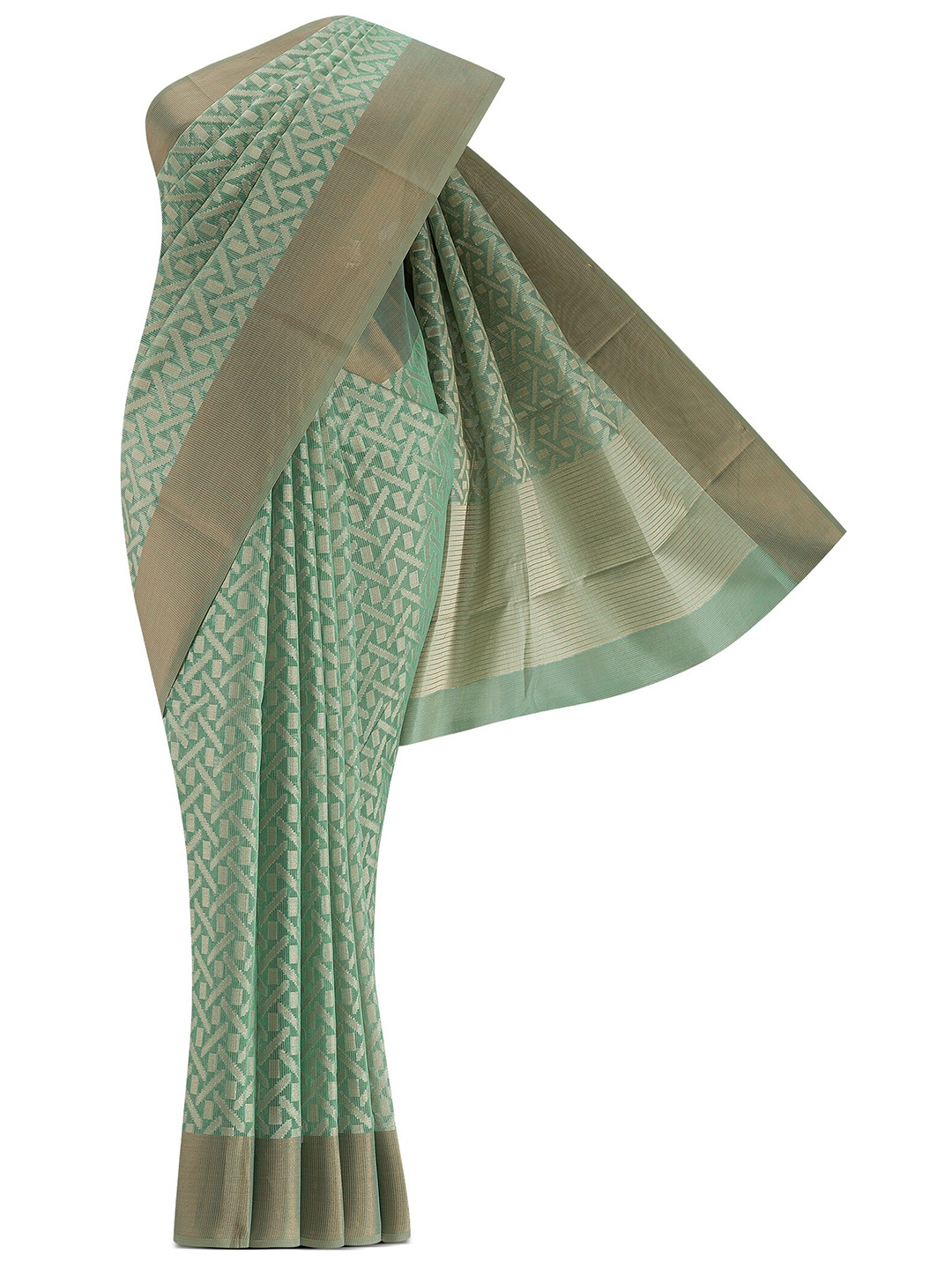 

Nalli Next Green Women Woven Design Pure Cotton Saree