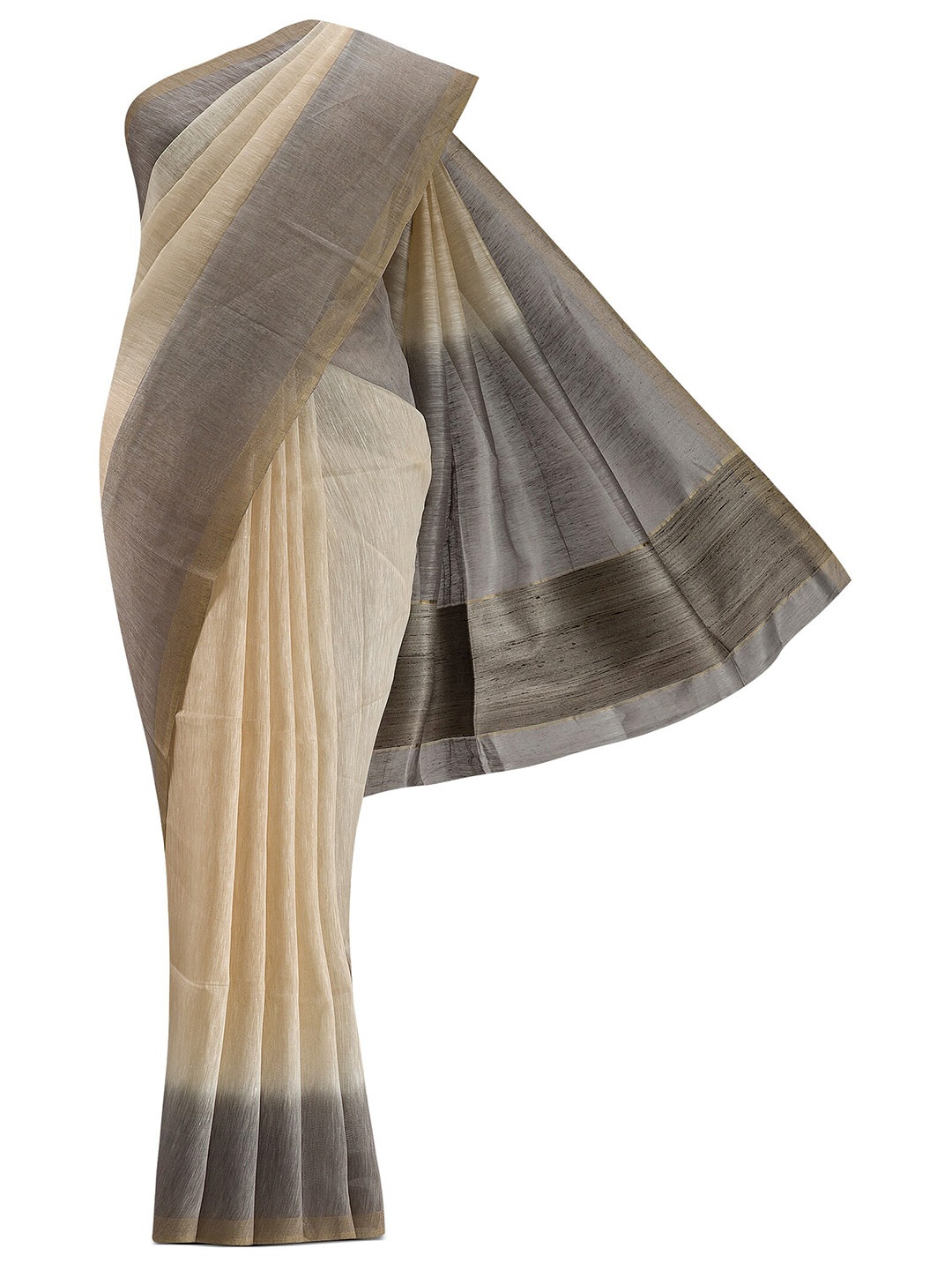 

Nalli Next Beige & Grey Pure Cotton Saree